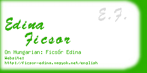 edina ficsor business card