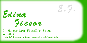 edina ficsor business card